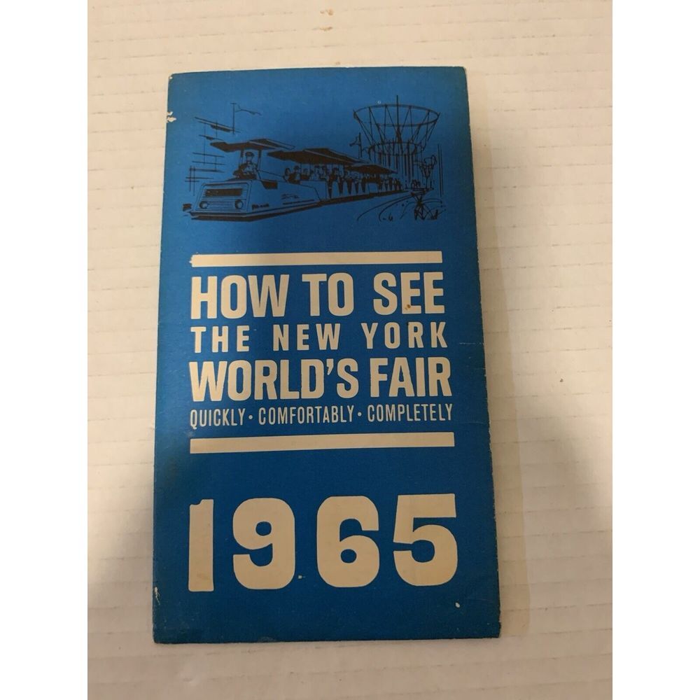 1965 Greyhound HOW TO SEE THE NEW YORK WORLD'S FAIR Fold-Out Map &‎ Planner